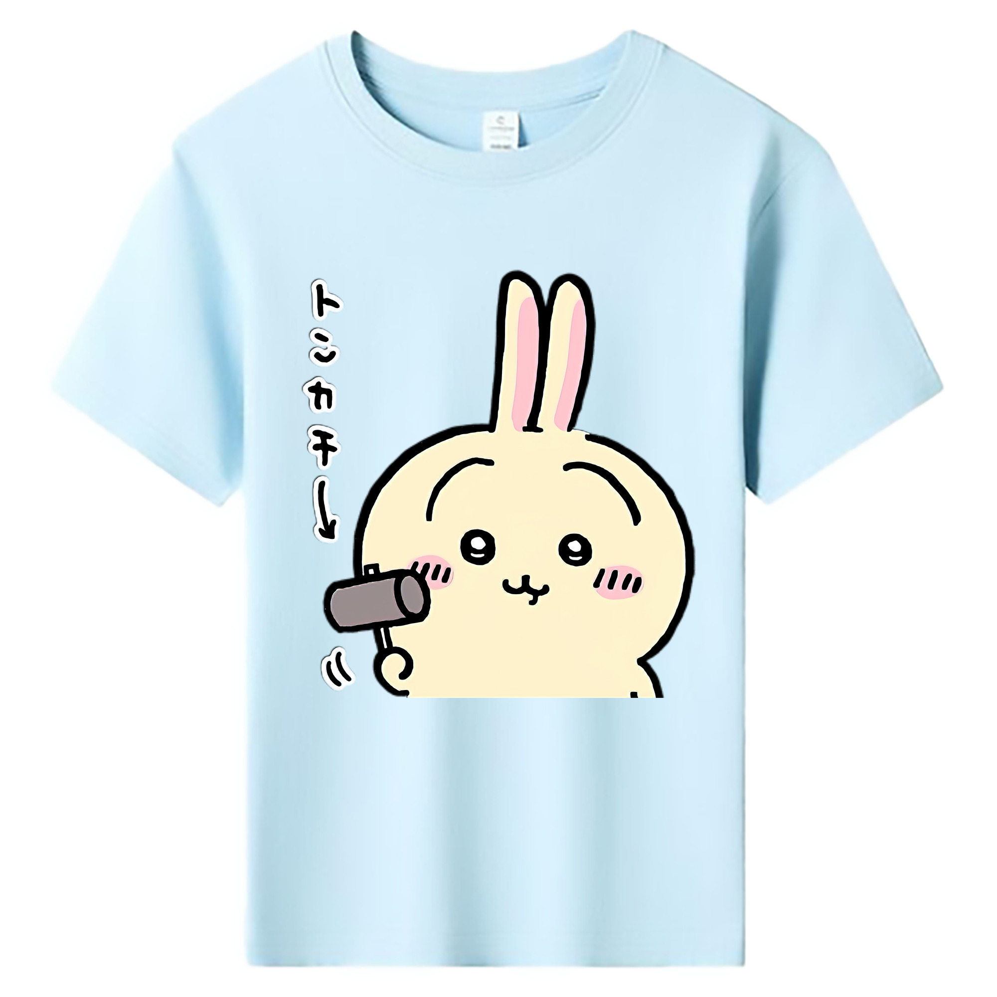 （画像用） ちいかわ うさぎ Chii-kawa usagi 綿100％キッズTシャツ（フロントプリント）